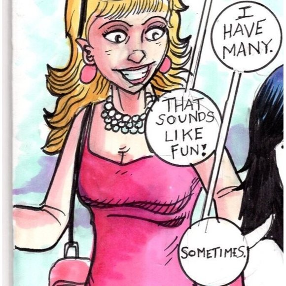 ONE-OF-A-KIND HAND-DRAWN, INKED AND COLORED SKETCHCOVER COMIC by Dan Nokes - B/D - Picture 4 of 7